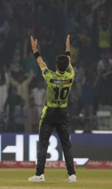 Shaheen celebrates his wicket-haul